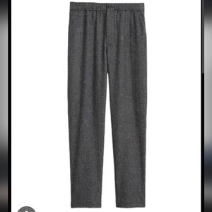 Pull On Trouser In Tweed, Charcoal / M